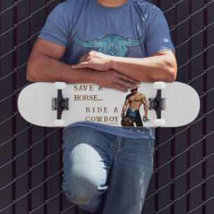 SlipperyJoe's Save a horse Ride A Cowboy hat muscu スケートボード