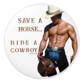 SlipperyJoe's Save a horse Ride A Cowboy hat muscu セラミックノブ (正面)