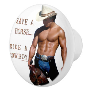 SlipperyJoe's Save a horse Ride A Cowboy hat muscu セラミックノブ