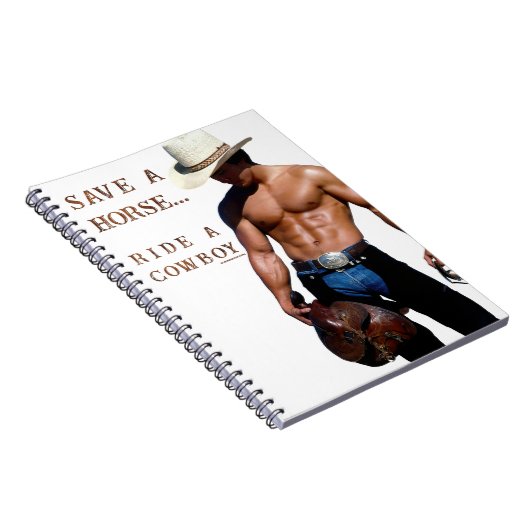 SlipperyJoe's Save a horse Ride A Cowboy hat muscu ノートブック (右側)