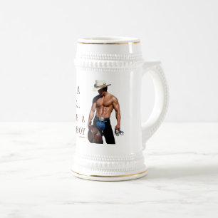 SlipperyJoe's Save a horse Ride A Cowboy hat muscu ビールジョッキ
