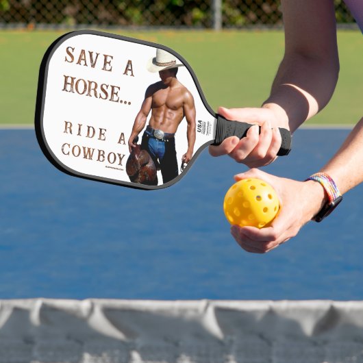 SlipperyJoe's Save a horse Ride A Cowboy hat muscu ピックルボールラケット (インサイチュ)