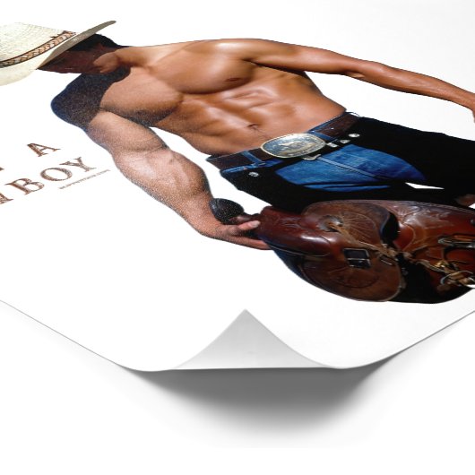 SlipperyJoe's Save a horse Ride A Cowboy hat muscu フォトプリント (角)