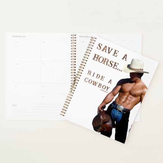 SlipperyJoe's Save a horse Ride A Cowboy hat muscu プランナー手帳 (ディスプレー)