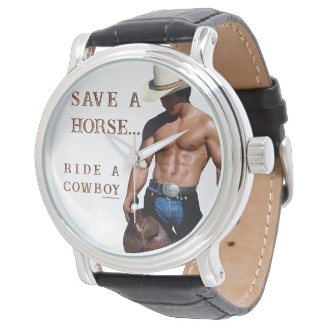 SlipperyJoe's Save a horse Ride A Cowboy hat muscu 腕時計 (アングル)