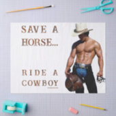 SlipperyJoe's Save a horse Ride A Cowboy hat muscu 薄葉紙 (クラフト)