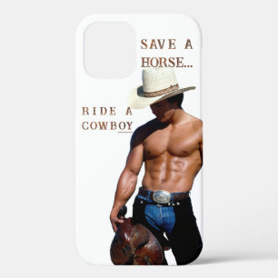 SlipperyJoe's Save a horse Ride A Cowboy hat muscu iPhone 12 Proケース