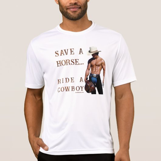 SlipperyJoe's Save a horse Ride A Cowboy hat muscu Tシャツ (正面)