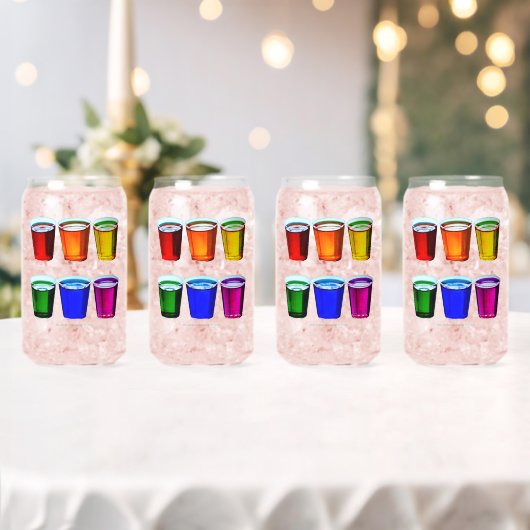 SlipperyJoe's shot glasses liquid pride colors cel ガラス缶 (インサイチュ (ウェディング))
