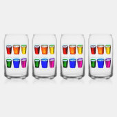 SlipperyJoe's shot glasses liquid pride colors cel ガラス缶 (正面)