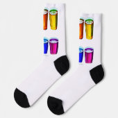 SlipperyJoe's shot glasses liquid pride colors cel ソックス (左)