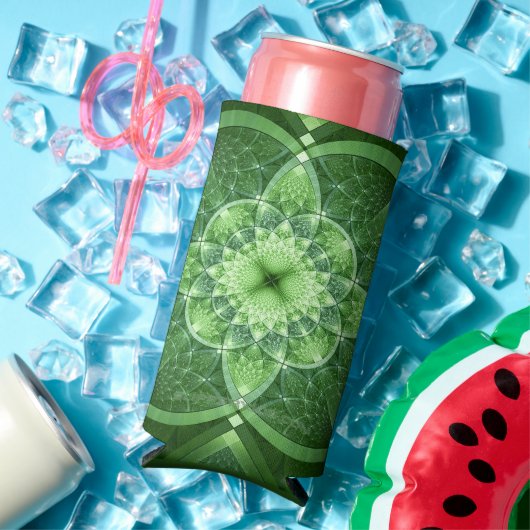 SlipperyJoe's St. Patrick's Day Fractal vortex hol スリム缶クーラー (インサイチュ 夏)