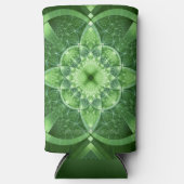 SlipperyJoe's St. Patrick's Day Fractal vortex hol スリム缶クーラー (正面)