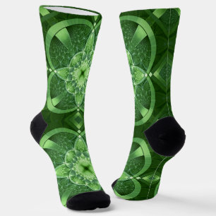 SlipperyJoe's St. Patrick's Day Fractal vortex hol ソックス