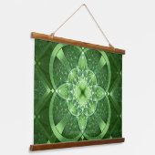 SlipperyJoe's St. Patrick's Day Fractal vortex hol 吊り下げ型タペストリー (傾斜あり)