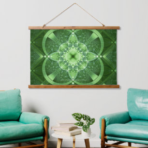 SlipperyJoe's St. Patrick's Day Fractal vortex hol 吊り下げ型タペストリー