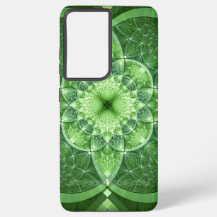 SlipperyJoe's St. Patrick's Day Fractal vortex hol Samsung Galaxy S21 Ultraケース