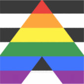 SlipperyJoe's Straight Ally FlagゲイギフトLGBTQIA シール (正面)