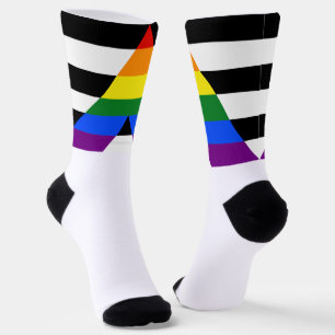 SlipperyJoe's Straight Ally FlagゲイギフトLGBTQIA ソックス