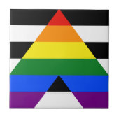 SlipperyJoe's Straight Ally FlagゲイギフトLGBTQIA タイル (正面)