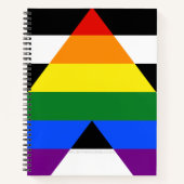SlipperyJoe's Straight Ally FlagゲイギフトLGBTQIA ノートブック (正面)