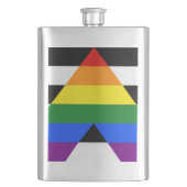 SlipperyJoe's Straight Ally FlagゲイギフトLGBTQIA フラスク (正面)