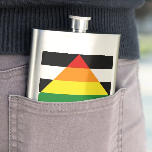 SlipperyJoe's Straight Ally FlagゲイギフトLGBTQIA フラスク (インサイチュ)