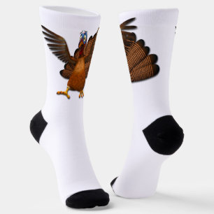 SlipperyJoe's Thanksgiving七面鳥の翼カラフルf ソックス