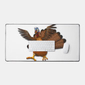 SlipperyJoe's Thanksgiving七面鳥の翼カラフルf デスクマット (キーボード&マウス)