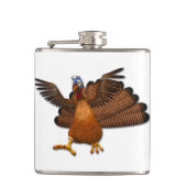 SlipperyJoe's Thanksgiving七面鳥の翼カラフルf フラスク (正面)