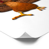 SlipperyJoe's Thanksgiving七面鳥の翼カラフルf ポスター (角)