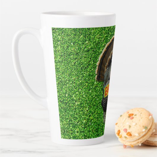 SlipperyJoe's Thanksgiving七面鳥の草のハム食べコー カフェラテマグ (インサイチュ)