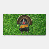 SlipperyJoe's Thanksgiving七面鳥の草のハム食べコー デスクマット (正面)