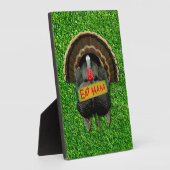 SlipperyJoe's Thanksgiving七面鳥の草のハム食べコー フォトプラーク (側面)