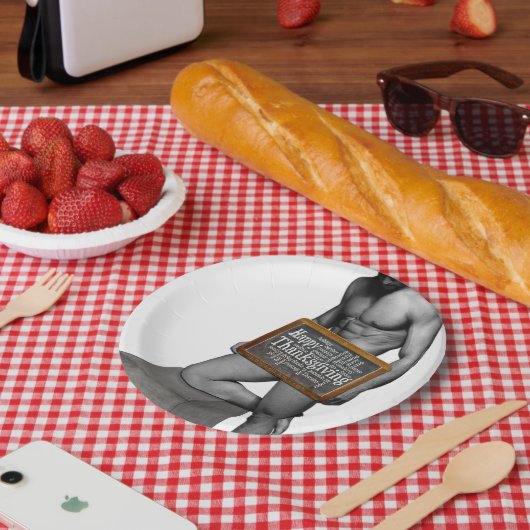 SlipperyJoe's Thanksgiving男hot 6パックabs un ペーパープレート (ピクニック)