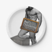 SlipperyJoe's Thanksgiving男hot 6パックabs un ペーパープレート (正面)
