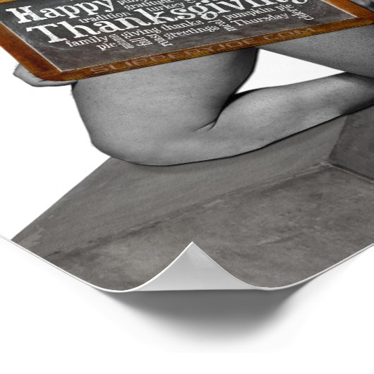 SlipperyJoe's Thanksgiving男hot 6パックabs un ポスター (角)