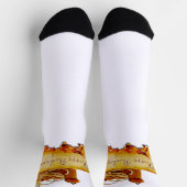 SlipperyJoe's Thanksgiving acorns leaves rope LGBT ソックス (上部)