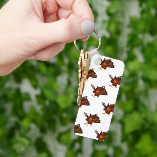 SlipperyJoe's Thanksgiving gobble responsibly live キーホルダー (手)