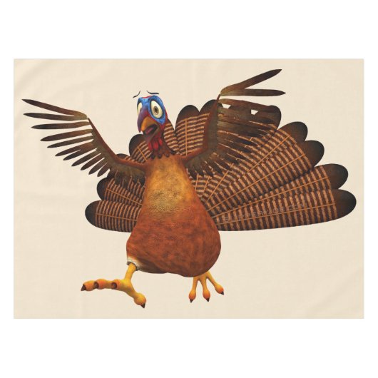 SlipperyJoe's Thanksgiving gobble responsibly live テーブルクロス (正面(横))