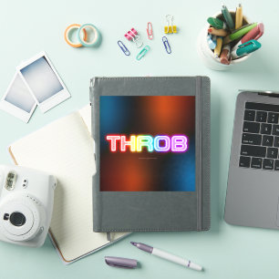 SlipperyJoe's throb 虹のようなグラデーションの厚みのある文字 シール