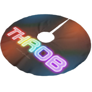 SlipperyJoe's throb 虹のようなグラデーションの厚みのある文字 ブラッシュドポリエステルツリースカート