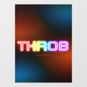 SlipperyJoe's throb 虹のようなグラデーションの厚みのある書体 ウィンドウサイン (シート)