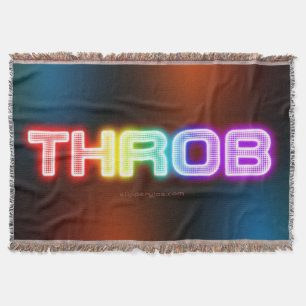 SlipperyJoe's throb 虹のようなグラデーションの厚みのある書体 スローブランケット