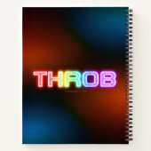 SlipperyJoe's throb 虹のようなグラデーションの厚みのある書体 ノートブック (裏面)