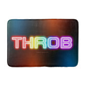 SlipperyJoe's throb 虹のようなグラデーションの厚みのある書体 バスマット (正面)