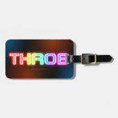 SlipperyJoe's throb 虹のようなグラデーションの厚みのある書体 ラゲッジタグ (正面横)