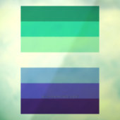 SlipperyJoe's Trans-Inclusiveゲイメンズプライド国旗 ウィンドウサイン (シート3)