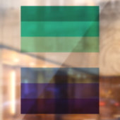 SlipperyJoe's Trans-Inclusiveゲイメンズプライド国旗 ウィンドウサイン (シート2)