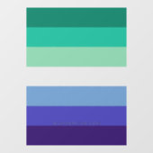 SlipperyJoe's Trans-Inclusiveゲイメンズプライド国旗 ウィンドウサイン (シート)